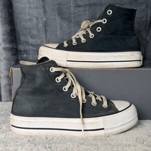 Converse Chuck Taylor All Star Lift Womens 7 Black Platform High Sneaker 560845F